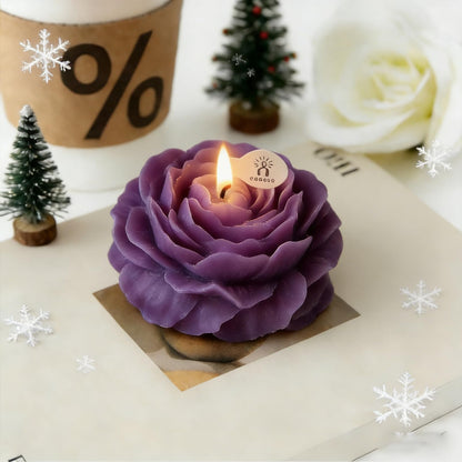 Scented Candles Set for Women Mom,4 Pack Aromatic Peony-Shaped Candle Ornament for Home,Colourful Soy Candles for Living Room and Bedroom, Birthday Gifts Valentines Day Candle