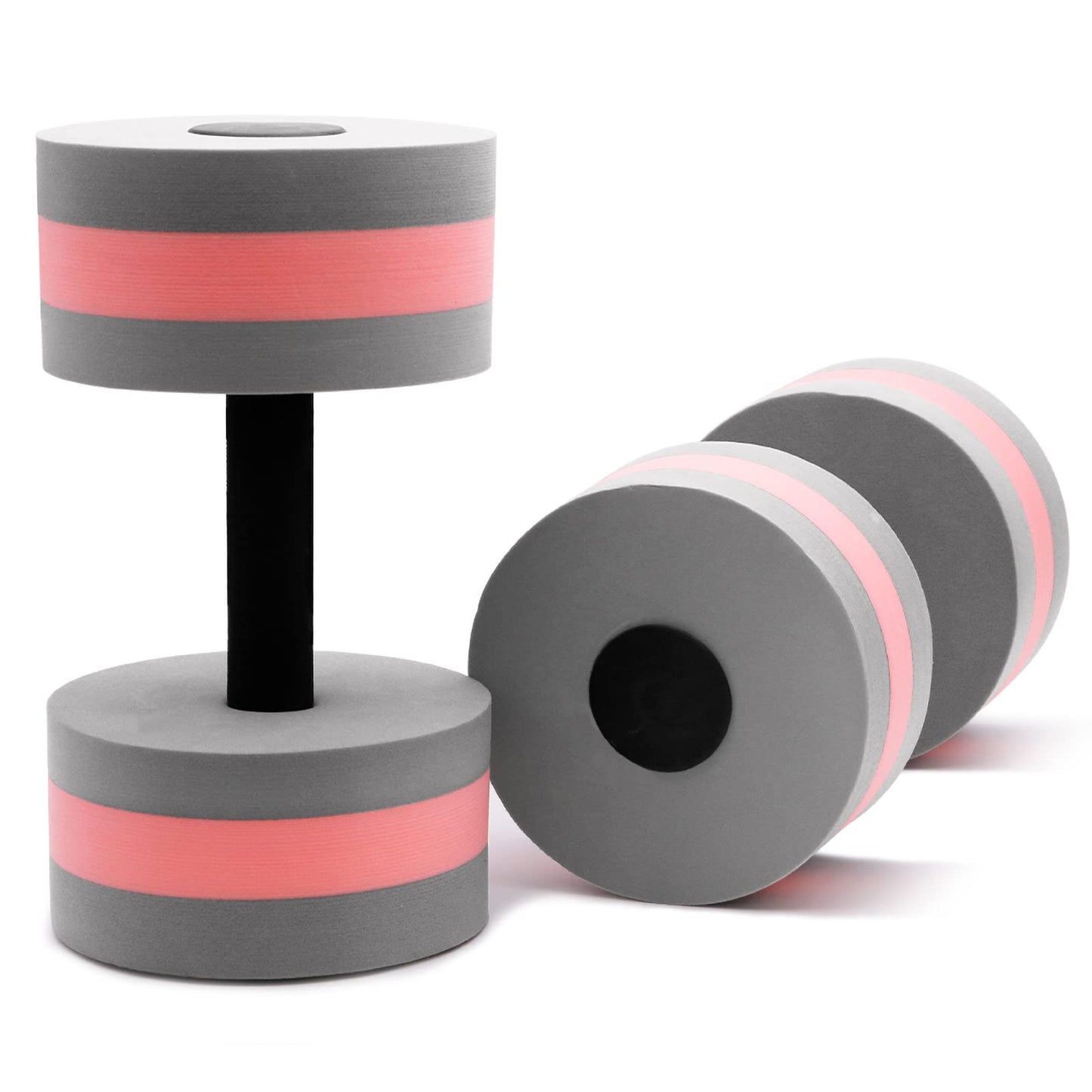OSMOFUZE Aquatic Exercise Dumbbells – Set of 2 for Water Aerobics Fitness and Pool Exercises Grey