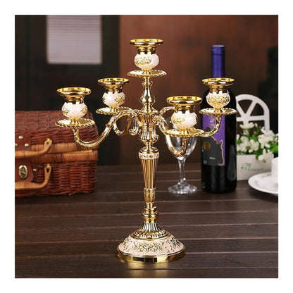 Candlestick Holders European Retro Five-Head Candle Holder Home Wedding Props Decorative Candlestick