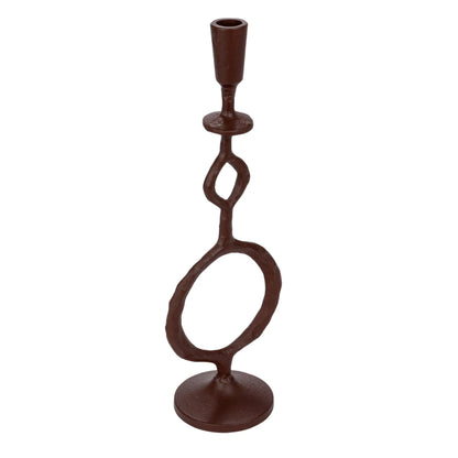 Bloomingville Decorative Cast Metal Taper Candle Holder, Brown
