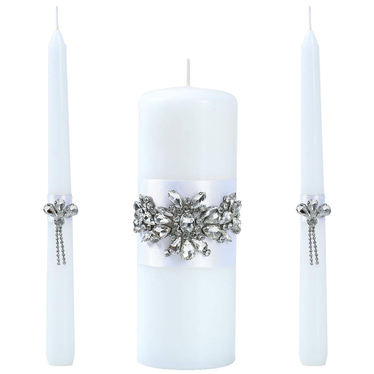 Unity Wedding Candle Set - 1 Pillar & 2 Taper Candles for Ceremony