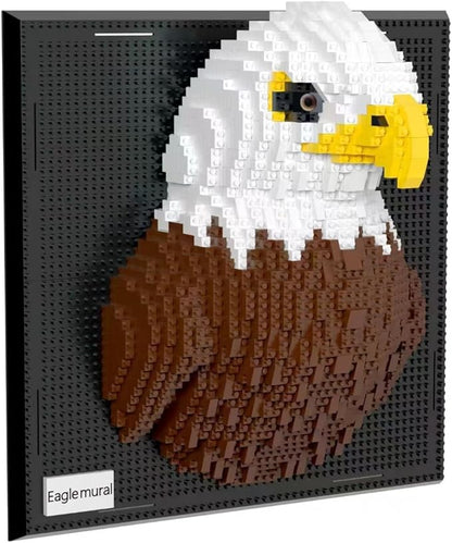 BDYDT Wall Art Eagle Building Blocks Set a Wall Decor Set for Adults Who Love Creative Hobbies (1924 Pieces) Toys Gifts for Kid and Adult
