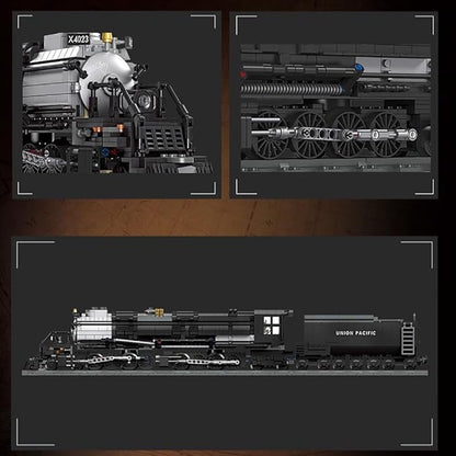 BIGBOY Steam Train Building Kit and Engineering Toy BIGBOY Locomotive with Track Display Set Collectible Steam Locomotive Display Kit Gift for Train Lovers(1608Pieces)