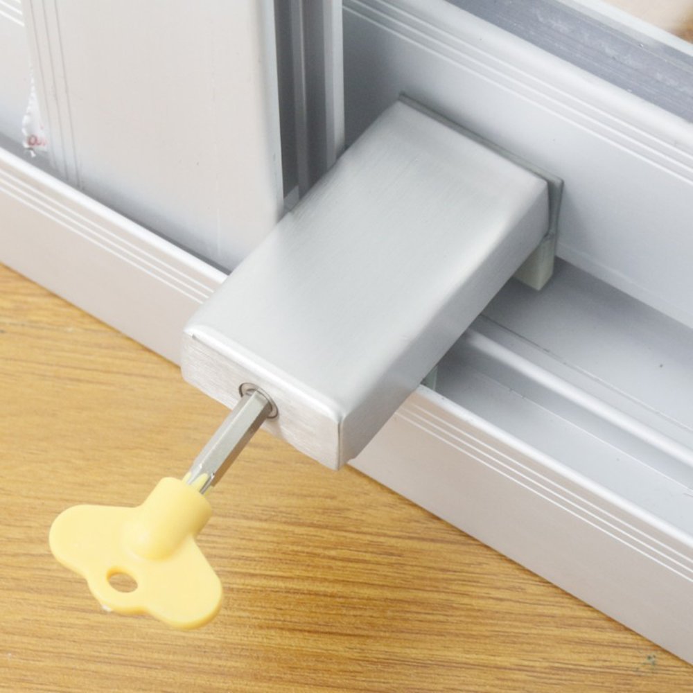 2 Pieces Sliding Door & Window Locks Aluminium Alloy Plastic Steel Window Border Door Lock Children Safety Protective Lock
