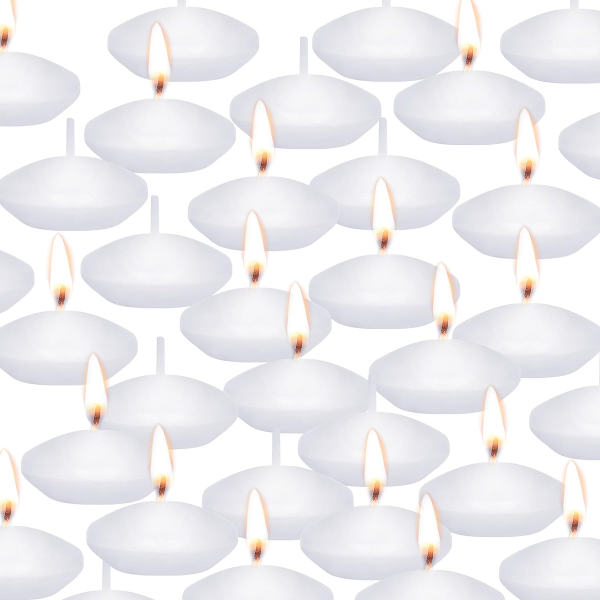 Floating Candles Centerpieces - 40 Pack 1.5 Inch Floating Candles for Centerpieces, Nice for Halloween, Christmas, Thanksgiving, New Year & More - Good for Home Decor & Centerpieces (White)