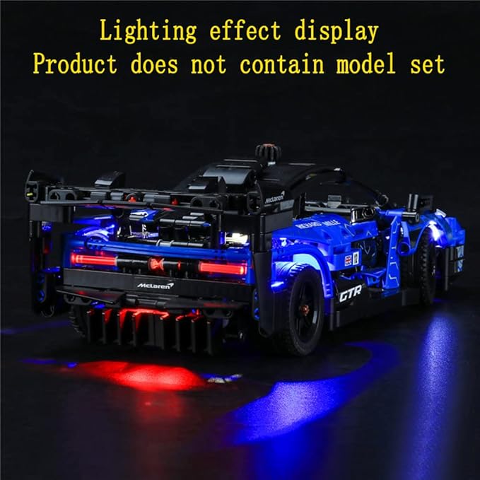 LED Light Kit Compatible with Lego McLaren Senna GTR -for Technic 42123 Model Set (Model Set Not Included)
