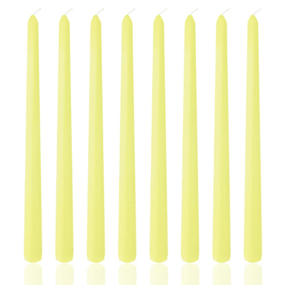 8 Pack 10 Inch Yellow Taper Candles for Dinner Home Decor Wedding Shower