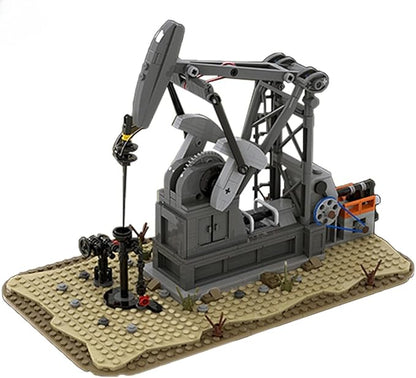 RWSEFK Well Digger Building Blocks Oil Drilling Rig Building Set Drilling Rig Toy Set Oilfield Decor Gift for Men and Boys 483 Pcs