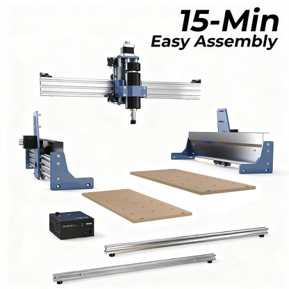 WolfPawn CNC Router Machine Desktop CNC 3 Axis, CNC Milling Machine for Metal Wood Acrylic, GRBL Control Engraving Machine with 500W Spindle,Machine Woodworking Industrial Application(4040 PRO)