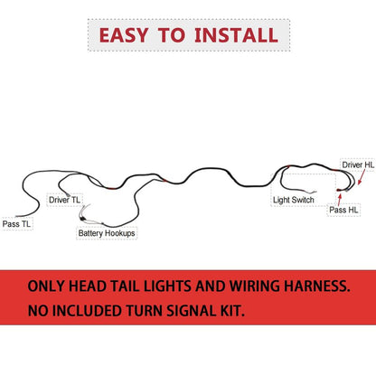 Shu-Ran Golf Cart LED Street Legal light Compatible Yamaha lights Kit G14, G16, G19, G22 Golf Cart Headlight Tail Light Kit 12V