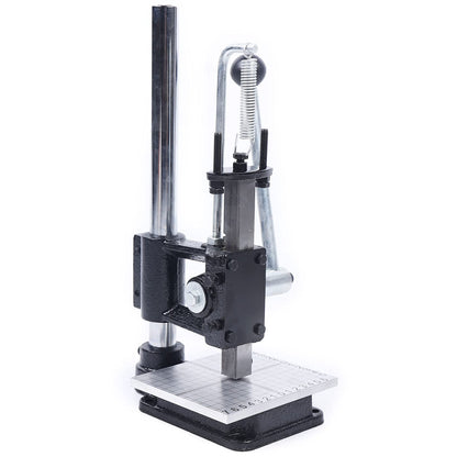 Leather Hole Puncher, DIY Leather Imprinting Machine with PP Plate and Aluminum Plate, Manual Press Puncher Embossing Stamping Tools Pressure Bronzing Kits for Punching, Pronging, Stamping Process