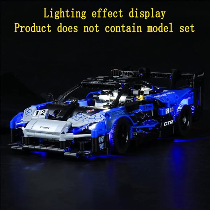 LED Light Kit Compatible with Lego McLaren Senna GTR -for Technic 42123 Model Set (Model Set Not Included)