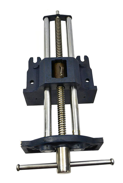 Groz 9" Rapid Action Woodworking Vise, 13-1/2" Jaw Opening, Buttress Thread Screw, Cast Iron Body with TOE-IN Jaws for Workbench Cabinet and Furniture Building (39012)