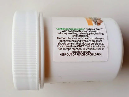 Caribbean Greenworks Soft Candle Grease with Nutmeg, White Candle