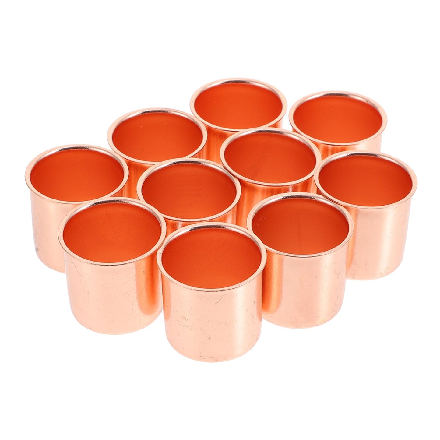 SUPVOX 10pcs Mini Metal Candle Holders Set Electroplated Candle Cups for Party Decor and Dinner Table Centerpiece for Romantic Home Decoration