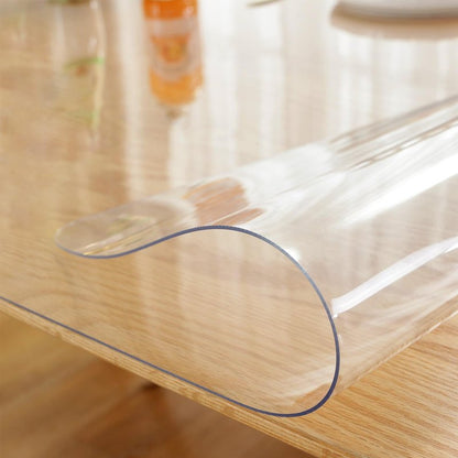 LovePads Clear Table Cover Protector, 54 x 54 Inch 2mm Thick Plastic Table Cover, Table Protector for Dining Room Table, Waterproof Dresser Cover Top for Kitchen, Coffee, Writing Desk