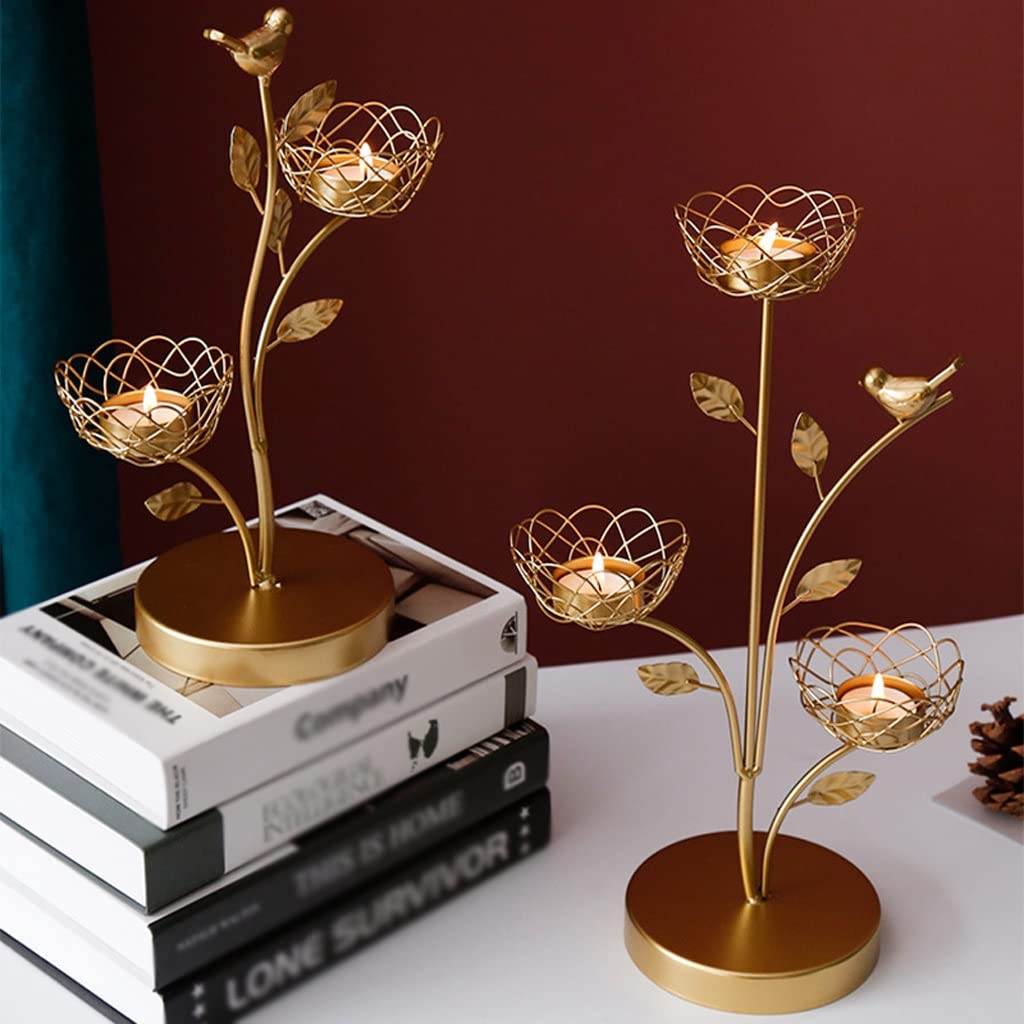 Candlestick Holders Iron Bird Candlestick Decoration Creative Table Candlestick Home Romantic Candlelight Dinner Props Candle Holders (Size : A)