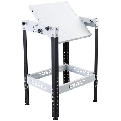 Flip Top Benchtop Machine Table with Rollers for Bolt Two Machines, 24.8”x 20” Flip Top Tool Stand with 4 Leveling Rubber Pad, Flipping Stand Adjustable Height Workbench Holds 400 LBS