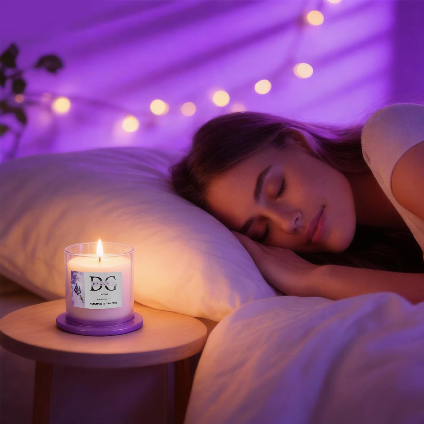 DG DRAGOLI White Peach Oolong Scented Candle – Natural Soy Wax, 30+ Hours Long-Lasting Aromatherapy for Home