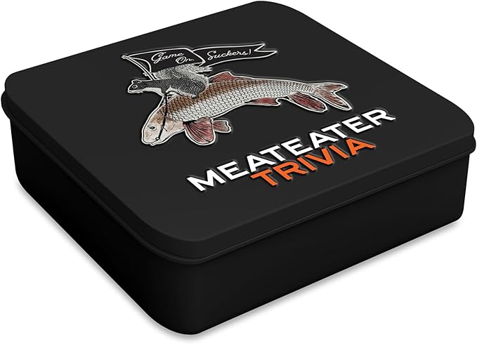 MeatEater Trivia Board Game - Hunting Fishing &amp Outdoor Knowledge Quiz Game with 800 Questions Great for Family Game Night Barbeques &amp Parties