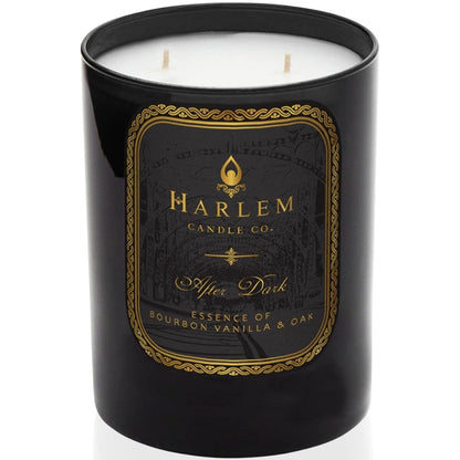 HARLEM CANDLE CO. After Dark - Luxury Scented Soy Candle, 11 oz - 80-Hour Burn Time | Bergamot, Saffron, Bourbon Vanilla, Oak | Scented Candles for Home