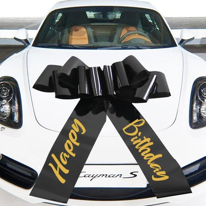 Happy Birthday Car Bow - 30 Inch Big Car Bow for Celebrations, Gifts & Decorations