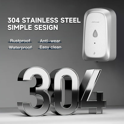 JETWELL Compact Commercial Black Stainless Steel Hand Dryer for Bathroom and Wall Mount Automatic Touch-Less Stainless Steel Hand Soap Dispenser- Automatic Hand Dryer and Wall Mount Soap Dispenser