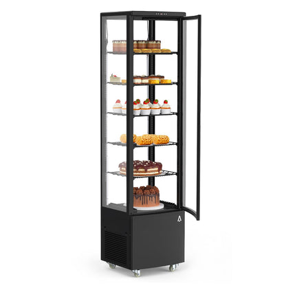 GarveeHome Commercial Display Refrigerator, 10.5 Cu.Ft Display Refrigerator Cooler with LED Lighting, Adjustable Shelves Glass Door Merchandiser Cooler, Automatic Defrost Freestanding Upright Beverage