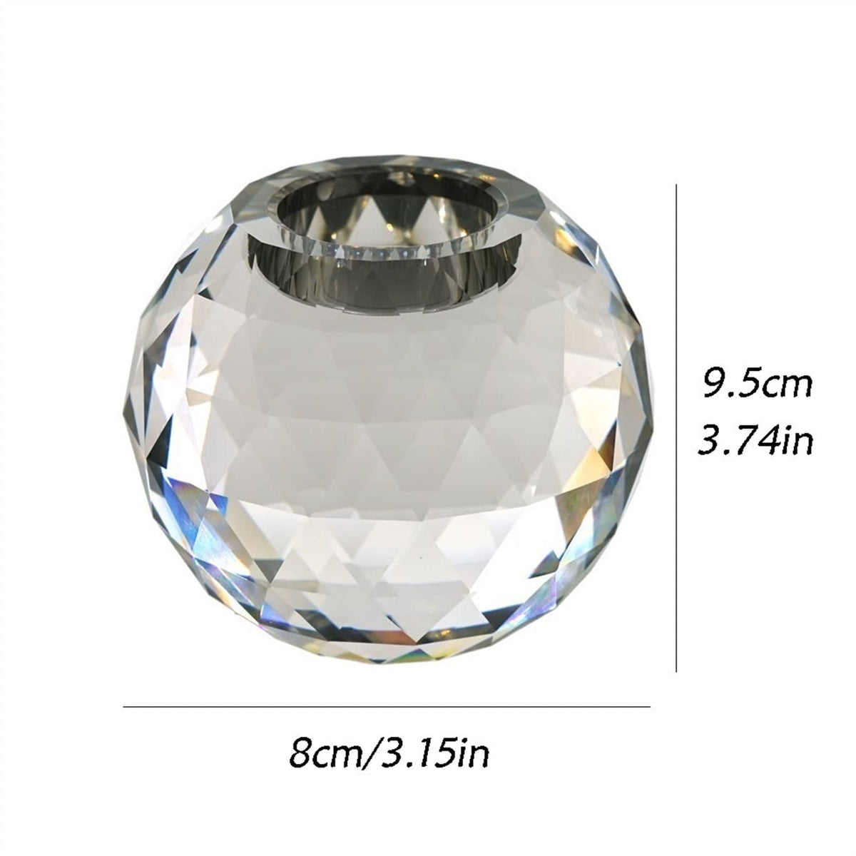 Candle Sconces Modern Simple Glass Candlestick Small Decorative Candlestick Holder Table Decoration Candle Stand/Display Candelabra (Size : L)
