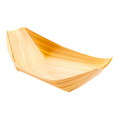 Restaurantware-5.5 x 3.5 Inch Food Trays, 200 Disposable Paper Food Trays- Heavy-Duty, Durable, Medium Paper Boats, For Snacks, Appetizers, Or Treats, Use At Parties Or Carnivals