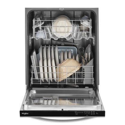 Whirlpool 24 Inch Fully Integrated Dishwasher with 14 Place Setting Capacity, 5 Wash Cycles, 55 dBA, Sani-Rinse, Quick Wash and Eco Series: Fingerprint Resistant Stainless Steel