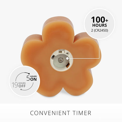 Luminara - Flameless Flickering Moving Flame Nature-Inspired Battery Operated LED Décor - Spring Summer Collection - Sunlit Honey Flower Tealight Candle - 4.7” x 2.1”