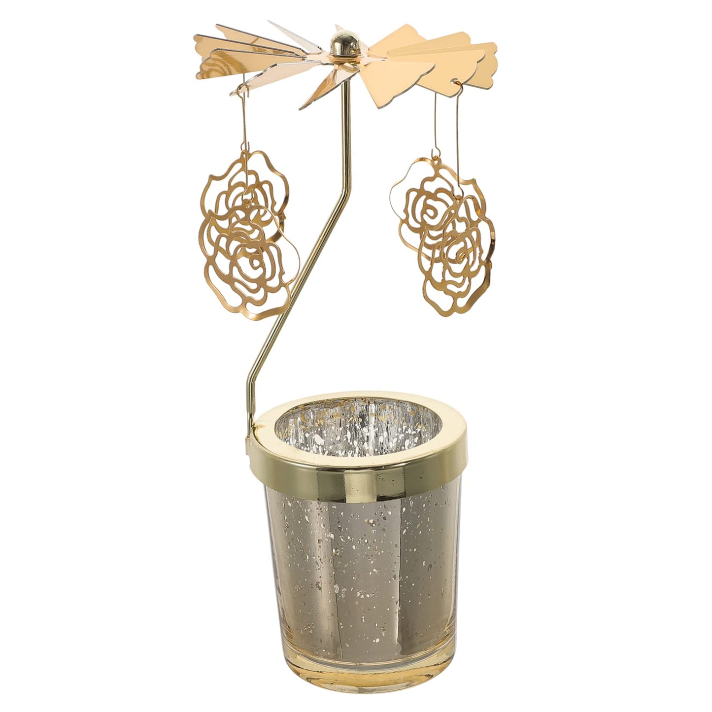 Ciieeo 2pcs Rotating Candlestick Holder Chic Metal Design for Parties and Celebrations for Valentine Day Christmas Birthdays Lightweight and Compact Decorative Candle Stand
