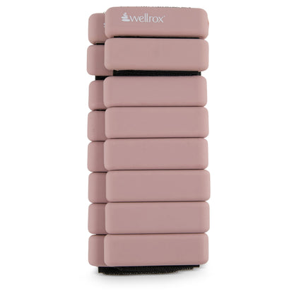 Wellrox Weighted Bangles – Adjustable Ankle and Wrist Weights for Women & Men – Set of Ankle Weights 2 lbs (1 lb Each Wrist Weight) | Weighted Arm Bands for Pilates, Yoga, Running & Walking (Rose)