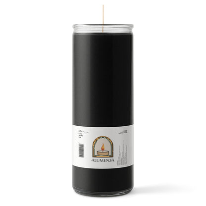 Alumenza 3 Pack Black 7 Day Candles in Glass Jar – Paraffin Wax, Clean Burning Unscented | Large & Tall Devotional Prayer Pillar Candles for Home, Memorial, Spells, Long Lasting