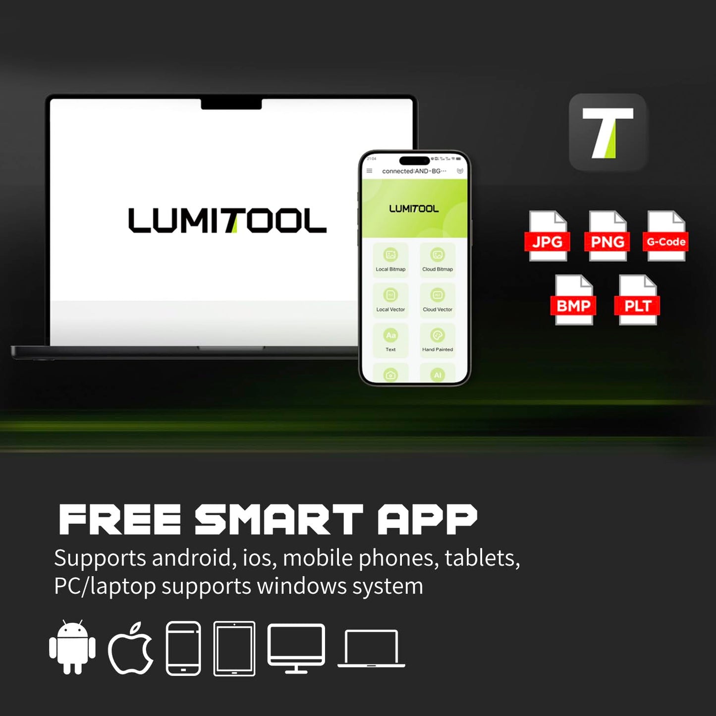 LumiTool 20W True Fiber Laser Engraver - 10X Faster AI Fiber Laser Engraving Machine for Metal, Jewelry, Leather & More - AI-Powered, Deep Engraving, Cloud Data, Compact & Affordable