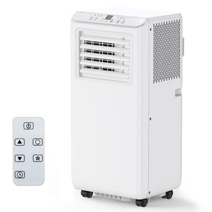 GarveeTech 8000Btus Portable Air Conditioner AC Unit 3 in-1 Air Conditioners w/Dehumidifier & Fan Modes Auto Evaporation for Home up to 350 sq. ft. Complete Window Mount Exhaust Kit, 24H Timer