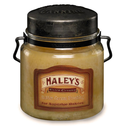 McCall’s Candles | Haley’s Butter Frosting | 16 oz Scented Candle | USA-Poured | Vintage Rustic Jar with Carrying Handle | Vanilla Buttercream & Cake Batter Fragrance