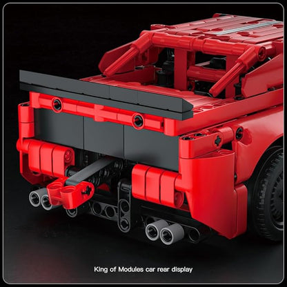 Mould King Pull Back Car Building Kits Colletible 15080 Super Car Model Scale Sports Cars Blocks Speed Champion Cars Toys Sets for Adults and Boys Girls Kids Aged 8+ (738 Pieces) ﻿