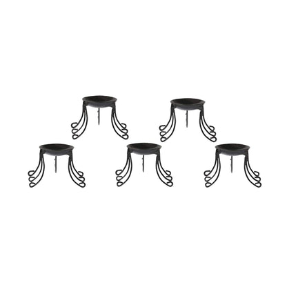 Lalhaveli Candle Holder Bedroom Décor Set of 5 Pcs Tea Light Candle Holder Stand Wrought Iron (2X2X2.5 Inch)