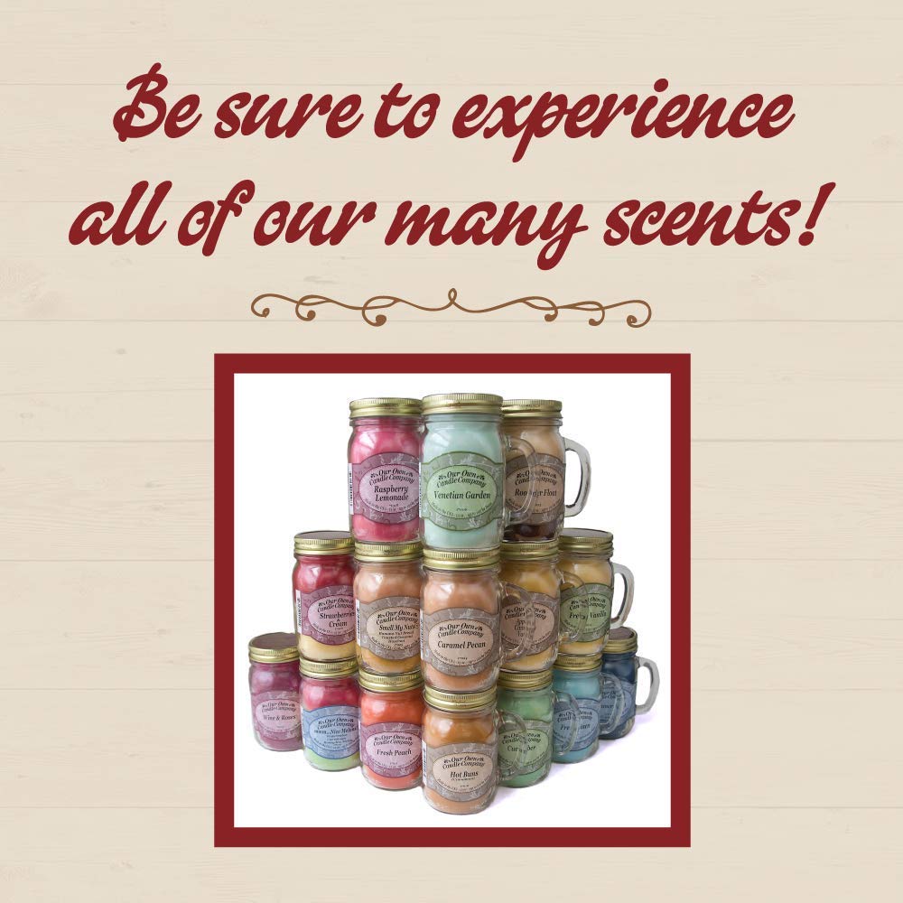 Our Own Candle Company Cozy by The Fire Scented Mason Jar Candle, 100 Hour Burn Time, 13 Ounces