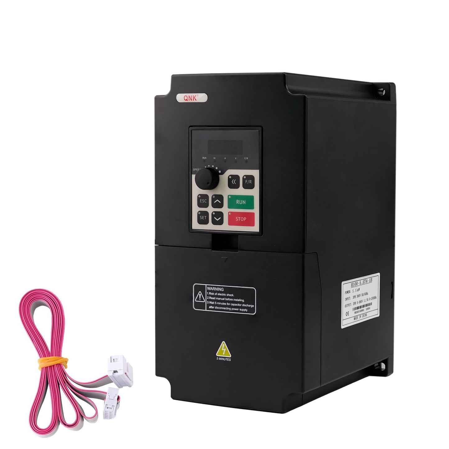 QNK 5.5KW 7.5HP 380V AC 12.5A VFD Converter Single to 3 Phase Inverter Variable Frequency Drive for CNC Spindle Motor Speed Controller