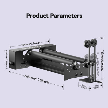Longer RAY5 New Upgrade Laser Engraver, Laser Cutter 20W Output Power+Air Assist Kit with Air Pump+Rotary Roller with Bracket