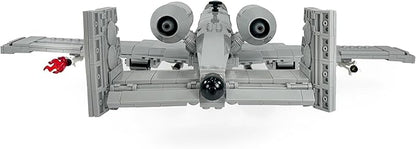 General Jim's A-10 Thunderbolt II Warthog Fighter Jet Building Blocks Set 931 Pieces Cold War Attack Aircraft Model Plane with Opening Cockpit Retractable Landing Gear Artillery Station | GJ-AA10
