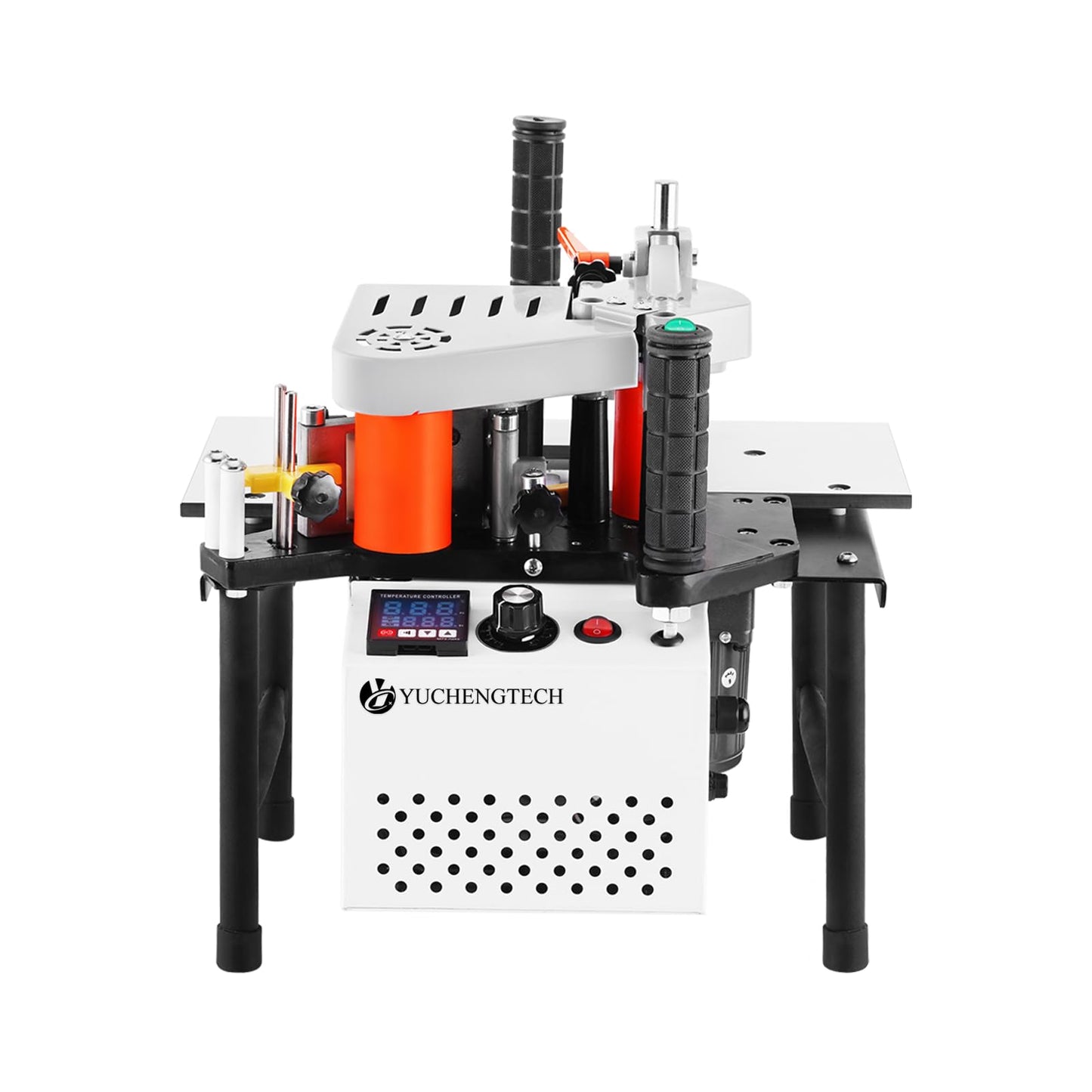 YUCHENGTECH Edge Bander Banding Machine Portable Edge Banding Machine Curve & Straight Sealing With Adjustable Speed Double-Side Gluing (110V, Adjustable speed)