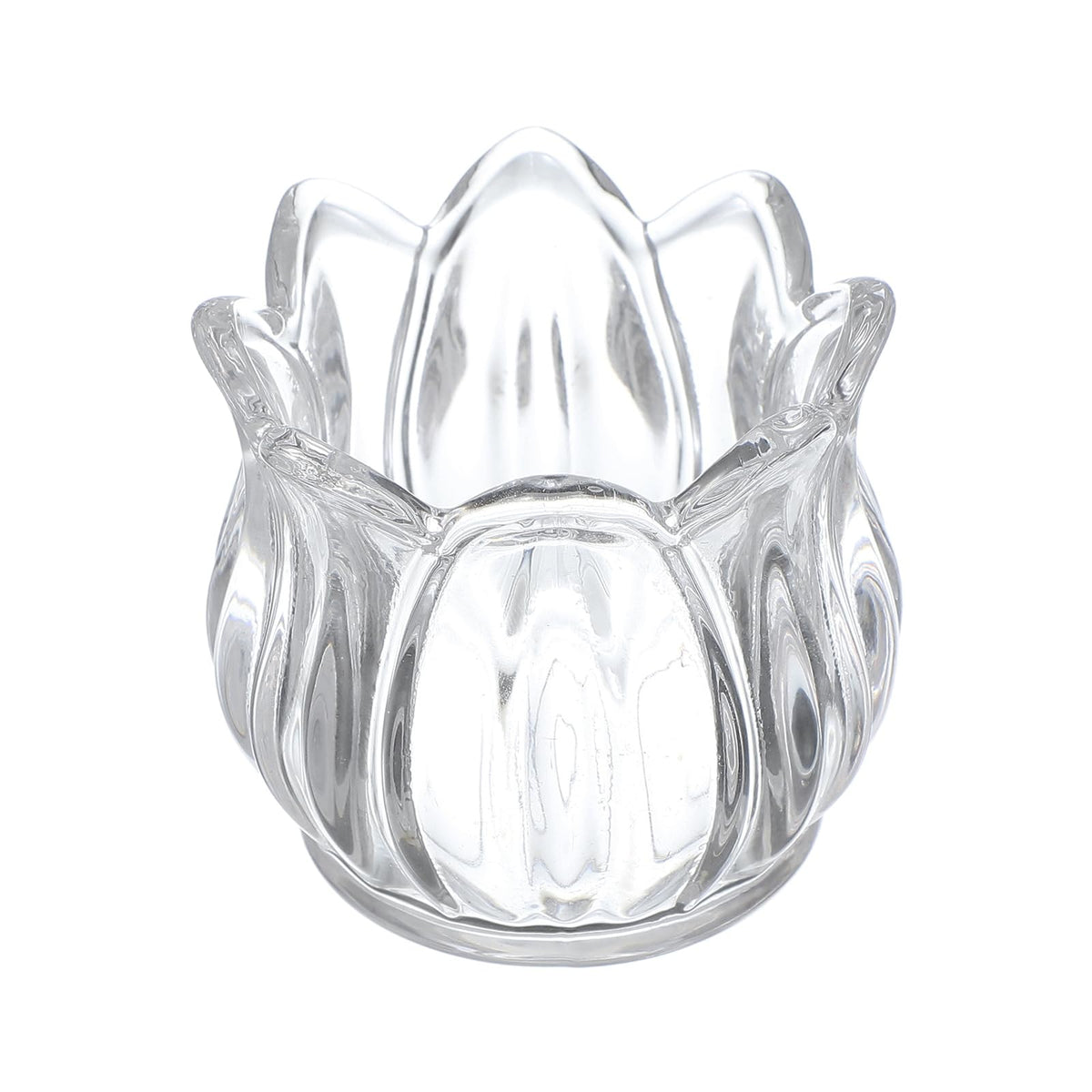 uxcell Glass Tea Light Candle Holder, Tulip Crystal Glass Votive Candle Holder for Desk Table Centerpiece, Wedding, Party, and Home Decor(Clear)