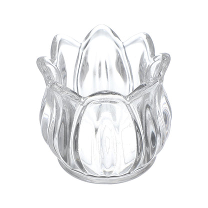 uxcell Glass Tea Light Candle Holder, Tulip Crystal Glass Votive Candle Holder for Desk Table Centerpiece, Wedding, Party, and Home Decor(Clear)