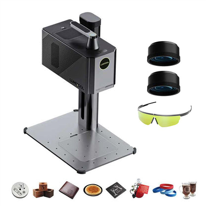 LumiTool 20W True Fiber Laser Engraver - 10X Faster AI Fiber Laser Engraving Machine for Metal, Jewelry, Leather & More - AI-Powered, Deep Engraving, Cloud Data, Compact & Affordable