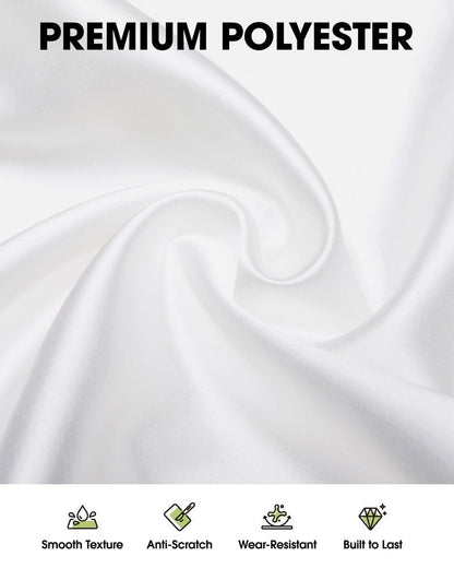 Pureegg Rectangle Table Cloth 60" x 102" – Durable Polyester Tablecloth Offers Reusable & Washable Protection, Ideal for Outdoor Party, Picnic, Wedding, Banquet and Birthday, 6 Pack, White