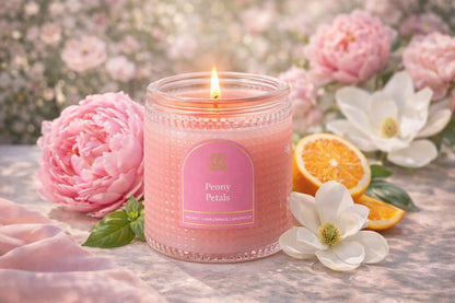 Aromatique, Peony Petals, Elegant Candle with Metal Lid, Home Fragrance for Relaxing Atmosphere, 6 oz, Mother's Day Gifts, Bridal Showers, Anniversaries, Holiday Gifts.